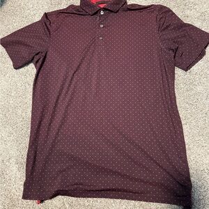 Greyson Men's Burgundy Golf Polo Shirt medium